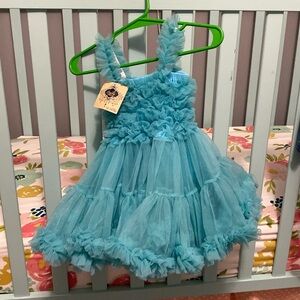 Teal party dress